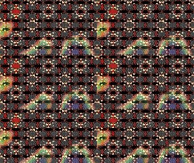 Siyah ve kahverengi renkli Asya tekstili. Raster illüstrasyonu. Suluboya çiçekli çiçek deseni.