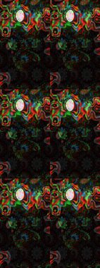 Düz Çiçek Elementleri Tasarımı. Sevimli çiçek raster deseni. Siyah ve gri renkli çiçekler. Renkli Bahar Teması çizim şablonu.