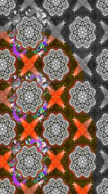 Küçük gri ve kahverengi çiçeklerle oldukça eski bir besin torbası deseni. Tekstil, kumaş, kapaklar, duvar kağıtları, baskı, paket, koleksiyon defteri, örgü, dekupaj için çiçek arkaplanı..