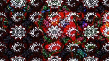 Siyah ve kahverengi renkte çiçekler. Nazik, narin çiçek arkaplanı. Raster çiçek desenli ve çiçekli..