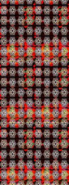 Sabıka fotoğraflarında, bebek kıyafetlerinde, duvar kâğıtlarında, paket kutularında falan kullanılabilir. Zarif, parlak ve pürüzsüz siyah ve kahverengi çiçek desenli tasarım.