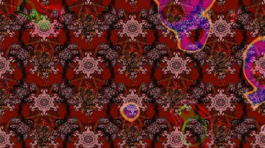 Raster illüstrasyonu. Suluboya çizim kalıbı. Çiçeğin suluboya çizimlerinin mükemmel deseni. Eski model. Moda baskısı. Dekorasyon ve tasarım için güzel desen.