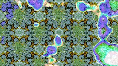 Düz Çiçek Elementleri Tasarımı. Raster. Renkli Bahar Teması çizim şablonu.