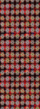 Siyah ve kahverengi renkte çiçekler. Raster illüstrasyonu. Küçük çiçekte sevimli çiçek deseni var..