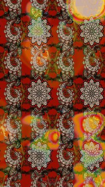 Yapraklı çizim şekli. Poster ya da kapak için arka plan. Şirin, zarif çiçekler Raster illüstrasyonu. Davetiye ve kartpostal tasarımı için dekoratif çiçek unsurları. Tekstil için figür.