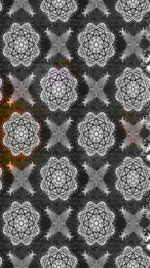 Düz Çiçek Elementleri Tasarımı. Asya tekstil tarzında. Raster illüstrasyonu. Güzel kumaş deseni. Çiçek desenli çizim. Renkli Bahar Teması çizim şablonu.