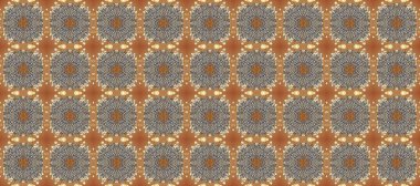 Doğulu stil, altın elementlerle bej, kahverengi ve gri renklerde altın desenli arabesk yapar. Kusursuz kıvırcık saçlar. Raster altın desen.