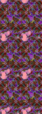 Sabıka fotoğraflarında, bebek kıyafetlerinde, duvar kâğıtlarında, paket kutularında falan kullanılabilir. Zarif, parlak ve eskiz kahverengi ve kırmızı çiçek desenli.