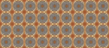 Doğulu stil, altın elementlerle bej, kahverengi ve gri renklerde altın desenli arabesk yapar. Kusursuz kıvırcık saçlar. Raster altın desen.