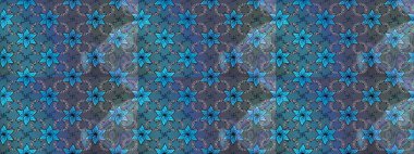 Renkli Bahar Temalı Kusursuz Arkaplan. Raster. Düz Çiçek Elementleri Tasarımı.