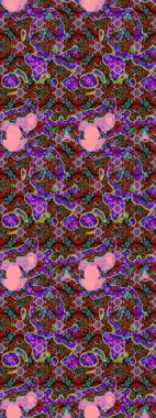 Sabıka fotoğraflarında, bebek kıyafetlerinde, duvar kâğıtlarında, paket kutularında falan kullanılabilir. Zarif, parlak ve eskiz kahverengi ve kırmızı çiçek desenli.