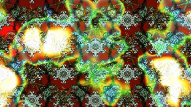 Çiçek desenli raster, yeşil ve nötr çizgi grafik desenli soyut raster arkaplan. Modern stil dokusu.