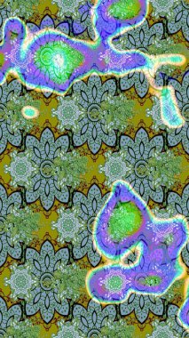 Raster stili kumaş deseni. Çiçekler suluboya çizim deseni.