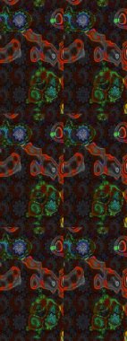 Gri ve kahverengi renkte zarif çiçekli suluboya. Raster illüstrasyonu. Düz Çiçek Elementleri Tasarımı. Renkli Bahar Teması çizim şablonu.