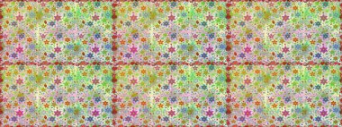 Raster illüstrasyonu. Tarafsız ve bej renklerde. Nötr ve bej renkli papatyaların nötr ve bej renkli desenleri.