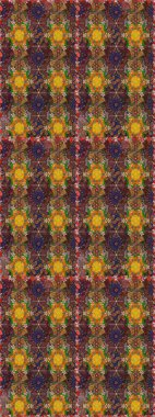 Raster illüstrasyonu. Kahverengi ve turuncu renklerde. Kahverengi ve turuncu renkli kahverengi ve turuncu papatya deseni.