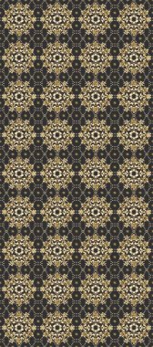 Doğu tarzı arabesk. Hassas altın deseni açın. Parlak dantel, stilize çiçekler, şal desenli. Altın kıvrımlı kumaş. Kahverengi, beyaz ve gri renklerde altın elementlerle desen. Raster..