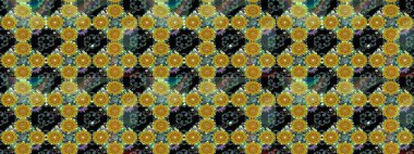 El çizimi Raster çizimi. Çizim çiçek deseni duvar kağıdı, web sitesi arka planı, ambalaj kağıdı, davetiye, broşür, afiş veya web sitesi için kullanılabilir. Parlak elementlerin.