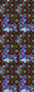 Modern çiçek arkaplanı. Moda baskıları için zarif bir şablon. Halk tarzı. Parlak renkli çiçekleri olan ve mavi ve kahverengi renkli yaprakları olan harika bir çiçek deseni..