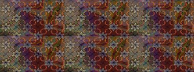 Çiçek deseni duvar kağıdı, desen dolguları ve web sayfası arka planı için kullanılabilir. Şekil verilmiş çiçeklerle eskiz deseni. Süslü zentangle çizim dokusu, soyut çiçeklerle süslenmiş..