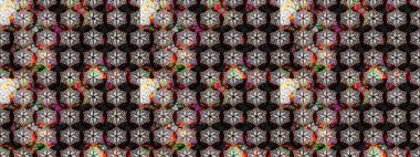 Güzel kumaş deseni. Küçük çiçekteki sevimli çiçek deseni. Raster illüstrasyonu. Güzel karalamalı çiçek deseni çiz..