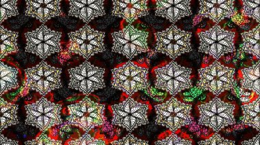 Tekstil için suluboya eskiz deseni. Şirin çiçekli, desenli, siyah ve kahverengi renkli bir eskiz deseni. El çizimi çiçek çizimi deseni (fayans)).