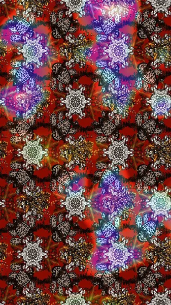 Renkli Bahar Teması eskiz kalıbı. Düz Çiçek Elementleri Tasarımı. Raster illüstrasyonu. Chichi 'nin kumaş kalıbını çiz. Çiçek deseni.