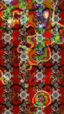 Sabıka fotoğraflarında, bebek kıyafetlerinde, duvar kâğıtlarında, paket kutularında falan kullanılabilir. Zarif, parlak ve eskiz kırmızı ve kahverengi çiçek deseni tasarımı.