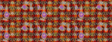 Kahverengi ve bej renkli çiçekler. Sevimli çiçek raster deseni. Düz Çiçek Elementleri Tasarımı. Renkli Bahar Teması çizim şablonu.