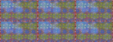 Güzel kumaş deseni. Raster suluboya deseni, narin çiçekler, mavi ve gri çiçekler, tebrik kartı şablonu..