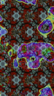 Botanik çizim kalıbı. Suluboya etkisi. Raster deseni. Organik elementler.