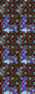 Modern çiçek arkaplanı. Moda baskıları için zarif bir şablon. Halk tarzı. Parlak renkli çiçekleri olan ve mavi ve kahverengi renkli yaprakları olan harika bir çiçek deseni..