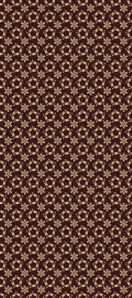 Tekrarlayan elementlerle soyut arkaplan oluşturun. Raster illüstrasyonu. Kahverengi, bej ve nötr renklerde altın rengi ve altın elementler. Kusursuz, klasik altın desen..