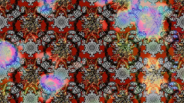 Gri renkli çiçekler. Renkli Yaz Temalı eskiz kalıbı. Raster Illustrasyon 'daki Çiçek Deseni' nin son moda çizimi. Düz Çiçek Elementleri Tasarımı.