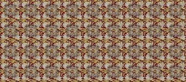 Barok tarzında altın çiçek süsü. Antika altın tekrarlanabilir duvar kağıdı. Damask arkaplanı tekerrür ediyor. Yeşil, gri ve bej renklerde altın element.