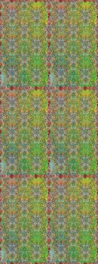 Raster illüstrasyonu. Çizim çiçek deseni duvar kâğıdı olarak kullanılabilir. Yeşil ve nötr renkte çiçekler.