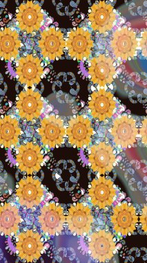 Paisley el çizimi elementler. Ev dekoru. Fantezi çiçekli eskiz deseni, doğal duvar kağıdı, çiçek desenli kıvrımlı illüstrasyon.