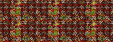 Raster. Düz Çiçek Elementleri Tasarımı. Renkli Bahar Teması çizim şablonu.