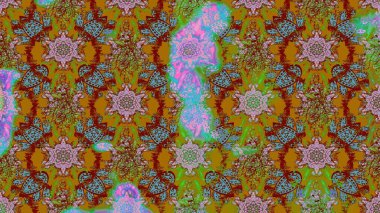 Sabıka fotoğraflarında, bebek kıyafetlerinde, duvar kâğıtlarında, paket kutularında falan kullanılabilir. Zarif, parlak ve eskiz kahverengi ve yeşil çiçek desenli tasarım.