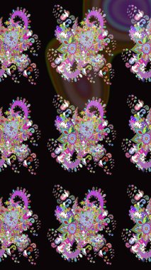 Tekstil veya kitap kapakları, imalat, duvar kağıtları, baskı, hediye paketi ve yapıştırma kitabı için çiçek eskizi geçmişi. Raster illüstrasyonu. Küçük ölçekli çiçeklerdeki basit sevimli desen.