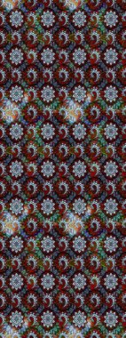 Eskiz arkaplan modeli. Yapraklı çiçekler ve doğal ve siyah renklerde papatya çiçekleri. Raster - stok.