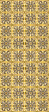 Geleneksel raster ve altın desen. Damask pürüzsüz süsü. Klasik oryantal desen sarı, bej ve kahverengi renkler üzerine.