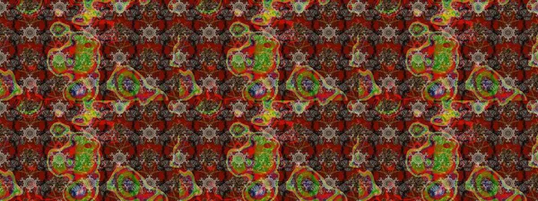 Raster. Düz Çiçek Elementleri Tasarımı. Renkli Bahar Teması çizim şablonu.