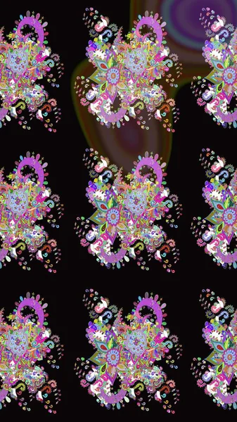 Tekstil veya kitap kapakları, imalat, duvar kağıtları, baskı, hediye paketi ve yapıştırma kitabı için çiçek eskizi geçmişi. Raster illüstrasyonu. Küçük ölçekli çiçeklerdeki basit sevimli desen.