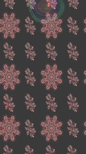 Düz Çiçek Elementleri Tasarımı. Gri ve pembe renkli çiçekler. Raster illüstrasyonundaki çiçek desenli çizim. Renkli Bahar Teması çizim şablonu.