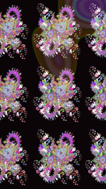 Tekstil veya kitap kapakları, imalat, duvar kağıtları, baskı, hediye paketi ve yapıştırma kitabı için çiçek eskizi geçmişi. Raster illüstrasyonu. Küçük ölçekli çiçeklerdeki basit sevimli desen.