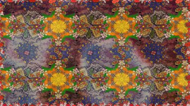 Kahverengi ve gri renkli çiçekler. Tropik çiçek desenleri. Raster illüstrasyonu.