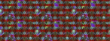 Raster güzel bir çiçek deseni çizmiş. Nazik romantik baskı. Tatil havası. Kırmızı ve kahverengi renkte çiçekler. Bahar mevsimi.