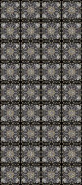 Raster illüstrasyonu. Altın şablon. Kusursuz desenli altın elementler. Gri, siyah ve bej renklerin kraliyet retro 'su. Klasik çiçek dokusu. Kart, duvar kağıdı, ambalaj, tekstil için klasik tasarım.