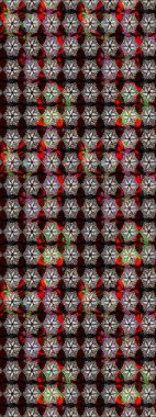 Raster illüstrasyonu. Siyah renklerde. Taslak dekoratif arka plan, çiçek mandala. Çiçek..